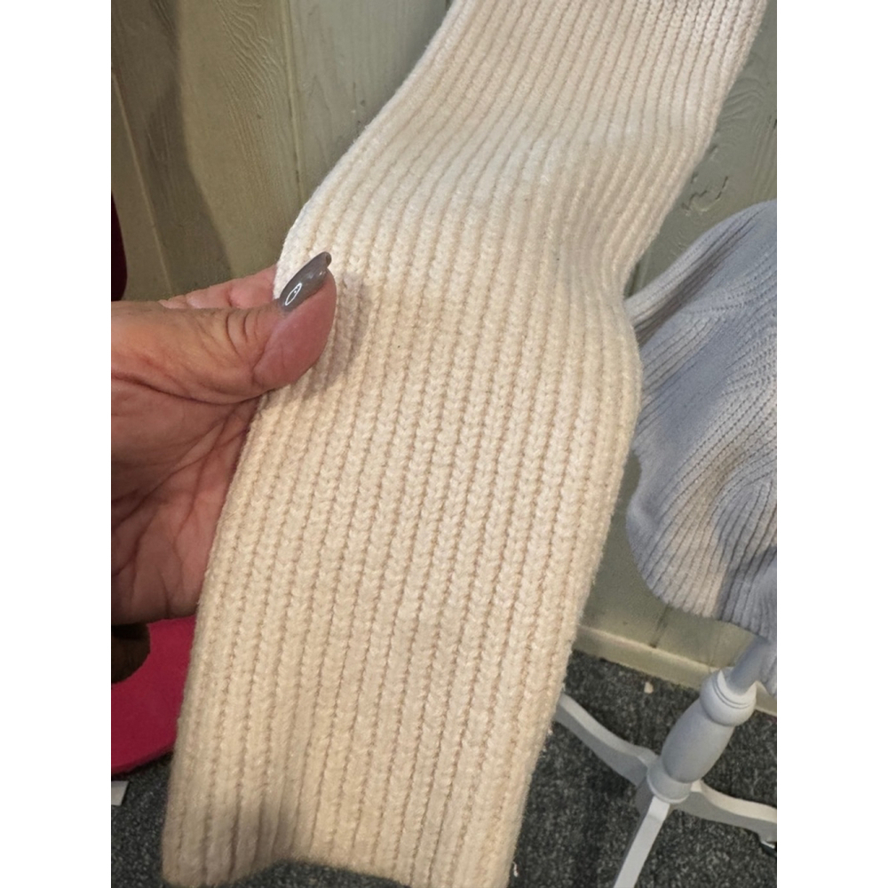 Ted Baker Ohavia Ivory Peplum Sweater Long Sleeve Size 4 - Picture 7 of 13